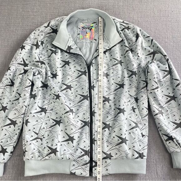 Seven & 7 Stars Zip Up Oversized Lightweight Jacket Unisex Size Large - Picture 5 of 9